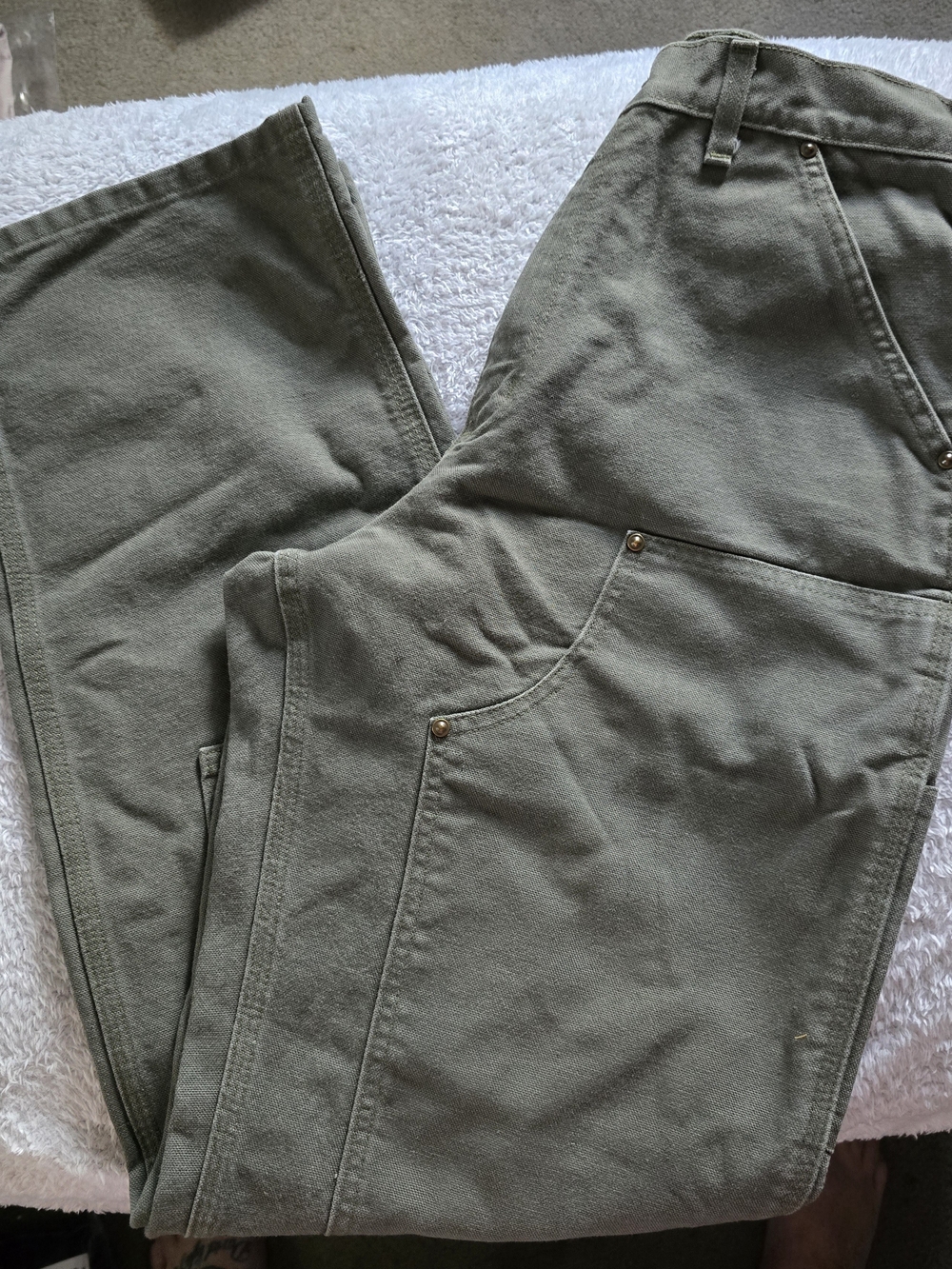 Carhartt B136 Double-Knee Pants Moss Green 32x32 NWOT